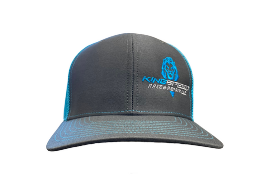 Kingspeed Charcoal and Neon Blue Snapback