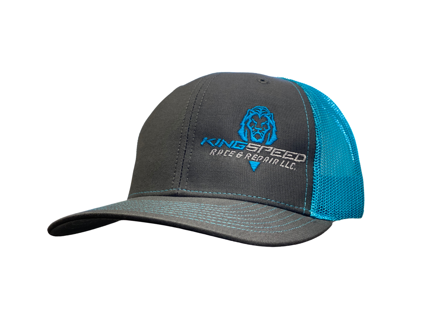 Kingspeed Charcoal and Neon Blue Snapback